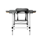 Zenses Massage Table 55cm Portable 2 Fold Aluminium Beauty Bed Grey MT-ALUM-2FOLD-GR-55