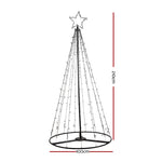 2.1M Christmas Tree LED Solar Warm Jingle Jollys XMAS-FAIRY-SOLAR-7FT-WARM