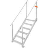 Dock Ladder, 1.09 m-1.29 m Adjustable Height, 227 kg Load Capacity, Aluminum Alloy 6 Steps Pontoon V952-MTFSTWJFHXJD5J314V0