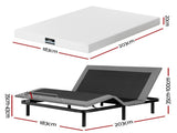 Artiss King size bed frame & Giselle Bedding King Mattress Combo, adjustable bed Base for Snoring EAB-8183-PURE-20-K
