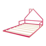 Pine Wood Floor Bed House Frame for Kids and Toddlers V63-849621