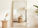Yezi Rectangular Full Length Mirror 165x60cm Gold Standing Floor Wall Leaning DECO1040-GD-165X60-AU