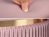 2X Side Table Storage Ottoman - Velvet Padded Stool Vanity Footstool REMI Pink V274-FT-VR-352VASS-PK