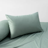 Accessorize Sage 400TC Bamboo Cotton Pair of Standard Pillowcases 48 x 73 + 15cm V442-HIN-PILLOWC-BAMBOOCOTTON-SAGE-ST