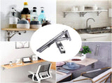 Heavy-Duty Foldable Wall Shelf Brackets 2-Pack 304 Stainless Steel Triangular Supports with V1107-CS-ZWJSJZJ18