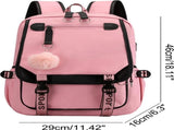 Girls Student Bag Outdoor Backpack With USB Charging Port, Pink - Luxury Backpack V1188-MS101-01634-1