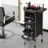 Embellir Salon Trolley Cart Spa Beauty Rolling Tray Hairdressing Storage 6 Tiers SA-TR-6T-BK