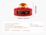 Safety Gas Can, 9.5 L Type I Red Safety Can for Gasoline with Stainless Steel Flame Arrester, V952-IXAQGHSJS25J0FRGJ001V0