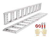 Aluminum Ramps, 1250lbs, Straight Ramp with Treads and Load Straps, Portable Loading Ramp for V952-ZZZ1250781222PF5MV0