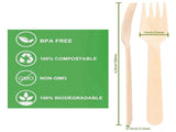 1800pcs Disposable Wooden Forks Eco Friendly Cutlery Extra Strong Bulk V563-WB1603-50-1BOX