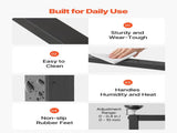 Table Legs, 740 x 450 mm Square T Shape Steel Furniture Legs, Modular Design, Easy Assembly, V952-ZTCFKFXTK281F1QMG001V0