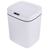 White Plastic Automatic Trash Can with Smart Sensor Induction for Bathroom and Kitchen Use V1369-AZ3-W-09050