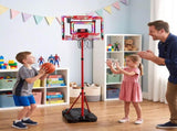 Everfit 2 in 1 Kids Basketball Hoop Adjustable Stand Over Door Scoreboard Red BAS-HOOP-ELEC-2IN1-RD