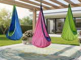 hanging hammock chair, indoor hammock chair, outdoor hammock chair, inflatable pillow, pocket, V1102-103-43376-YEL-160-70CM