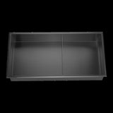 641 x 336 x 101mm Shower Niche Double Shelf Organizer No Tile Needed in Black V63-900751