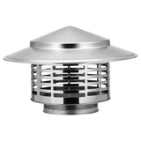 Stainless Steel Chimney Cap Plated Silver Longevity and Efficiency 2Pcs V1369-AZ3-W-18022