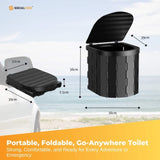 Social Hike Portable Folding Camping Toilet - Outdoor Lightweight Compact Potty V238-SUPDZ-41248958251088