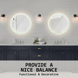 LED Wall Mirror Round Anti-Fog Bathroom 70cm V274-FT-BM-LEDR-70