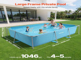 Frame Above Ground Swimming Pool, 3 x 2 x 0.762 m Rectangular Steel Metal Frame, Large Rectangle V952-KJYYC10FT6FTP9KKK001V0