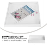 1Pc Laboratory Organizer Tray White Polypropylene Storage for Efficient Bench Space Use V1366-AZ2-W-12102
