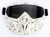 Teardrop Frame Gray Sheet Full-Face Snow Goggles with Mirror Lens - Ultimate Protection and Comfort V888-ELOSUNG46666