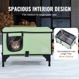 VEVOR Elevated Heated Cat House, Cuboid Kitty Shelter with Adjustable Temperature and Timer, 900D V952-ZFTSBYMBHSNJMM05RV3