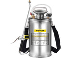 2Gal Stainless Steel Sprayer, Set 20" Wand& Handle& 3FT Reinforced Hose, Hand Pump Sprayer V952-PWQBXG8L000000001V0