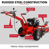 BAUMR-AG TRN660 8HP 600mmx90mm Trench Digger, Heavy-duty Carbide Claws, EZ Start, 8HP, Adj Controls V219-RURTRNBMRA660