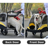 XL Dog Stroller Pet Pushchair Foldable Travel Cart V178-66760