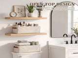 2 Pcs Small Storage Bins with Comfortable Carry Handle, Versatile Home Storage, Foldable And Easy V1369-AZ3-W-12596