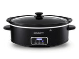 Devanti 5.6L Slow Cooker Electric Multi Cooker with 3 Heat Settings and Keep Warm Function SC-DP-6QT-BK