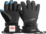 OutdoorMaster Ski Snow Gloves for Women & Men - 3M Thinsulate Waterproof Snowboard Winter Warm V1168-LA-PPDS-EB4J
