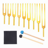 Tuning Forks Set 9Pcs 174/285/396/417/528/639/741/852/963Hz Tuning Fork, Sound Tool Set for V1370-AZ4-07542