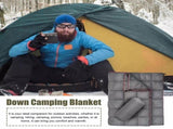 Down Camping Blanket Camping Hiking Puffy down Blanket Packable Lightweight GRAY V201-W13050225