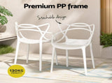 Gardeon 5PCS Outdoor Dining Set Table and Chairs Patio Garden Furniture Entwine FF-DIN-PP601-5SET-WH