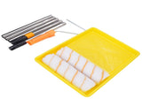 Paint Roller Kit Set Multi Function with 1.2m Stainless Steel Extended Detachable Pole Handle for V1294-YM0901-3114250028011