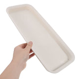 Indoor Plant Water Tray - 1-Piece Rectangular Plastic Drip Tray and Decorative Saucer for Flower V1192-AZ-W-22405