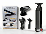 Black and Silver Men's Electric Back Shaver & Body Hair Trimmer - USB Rechargable 180&deg Foldable Long V888-ELOSUNG55252