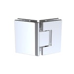 90cm Frameless Diamond Shower Screen with Chrome Brackets and SS Hinges, Square Knob Handle V63-910581