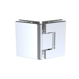 90cm Frameless Diamond Shower Screen with Chrome Brackets and SS Hinges, Square Knob Handle V63-910581