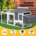 i.Pet Chicken Coop Rabbit Hutch Extra Large Wooden Run Bunny Cage House Outdoor PET-CH-225WL-GR-AB