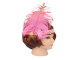 12x 1920s FLAPPER HEADBAND Headpiece Feather Sequin Charleston Gatsby Party BULK - Light Pink V563-BR-12FLAPPERHDBND-LHTPNK