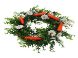 Carrot Plant Wreath Spring Summer Green Leaf Flower Artificial Wreath for Holiday Wall Decoration V1294-YM0901-3115250001411