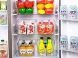 6-Pack Large Capacity Fridge Storage Boxes with Lids, Clear Stackable Refrigerator Produce Food V1265-YY-253