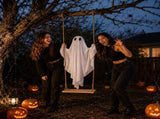 Halloween Decorations Outdoor - 5 FT Large Hanging Swing Ghost Halloween Decor, Spooky Decor for V1192-AZ-W-26450