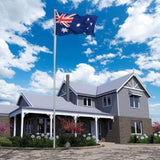 Rustproof Aluminum Flag Pole with 7.2m, Heavy-Duty Telescoping Pole for Outdoors, Gardens, Roof V284-AUS-1