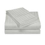 Royal Comfort 1200 Thread count Damask Stripe Cotton Blend sheet sets Queen Silver ABM-231657