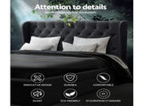 Artiss Bed Frame King Size with 4 Drawers Charcoal MILA BFRAME-F-MILA-K-CHA-ABC