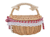 Wicker Picnic Basket with Removable Liner Empty Picnic Hamper Basket with Lid and Handle for Easter V1294-YM0901-3111250051111