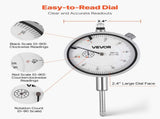 Dial Test Indicator with Magnetic Flexible Base Stand, 0.03 mm Accuracy, 0-25.4mm Range, Fine V952-NJCLGJGJDBFBE9F6A001V0